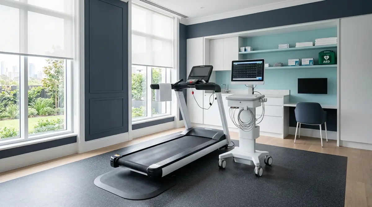 The Bruce protocol treadmill stress testing suite at Apex Executive Health, Chatswood